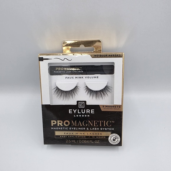 Eylure London Pro Magnetic Eyeliner Lash System Black Faux Mink Lashes 15 Wears‎ - Picture 1 of 4